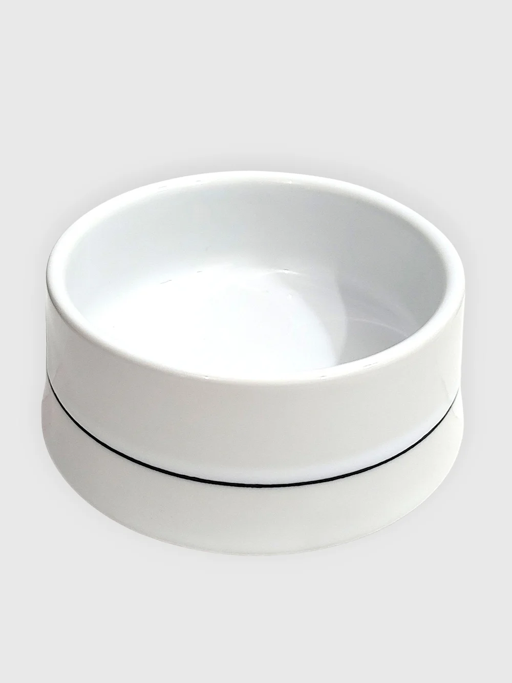 Naughty and Nice Cat Bowl with Black and White Cats Double-sided Accents
